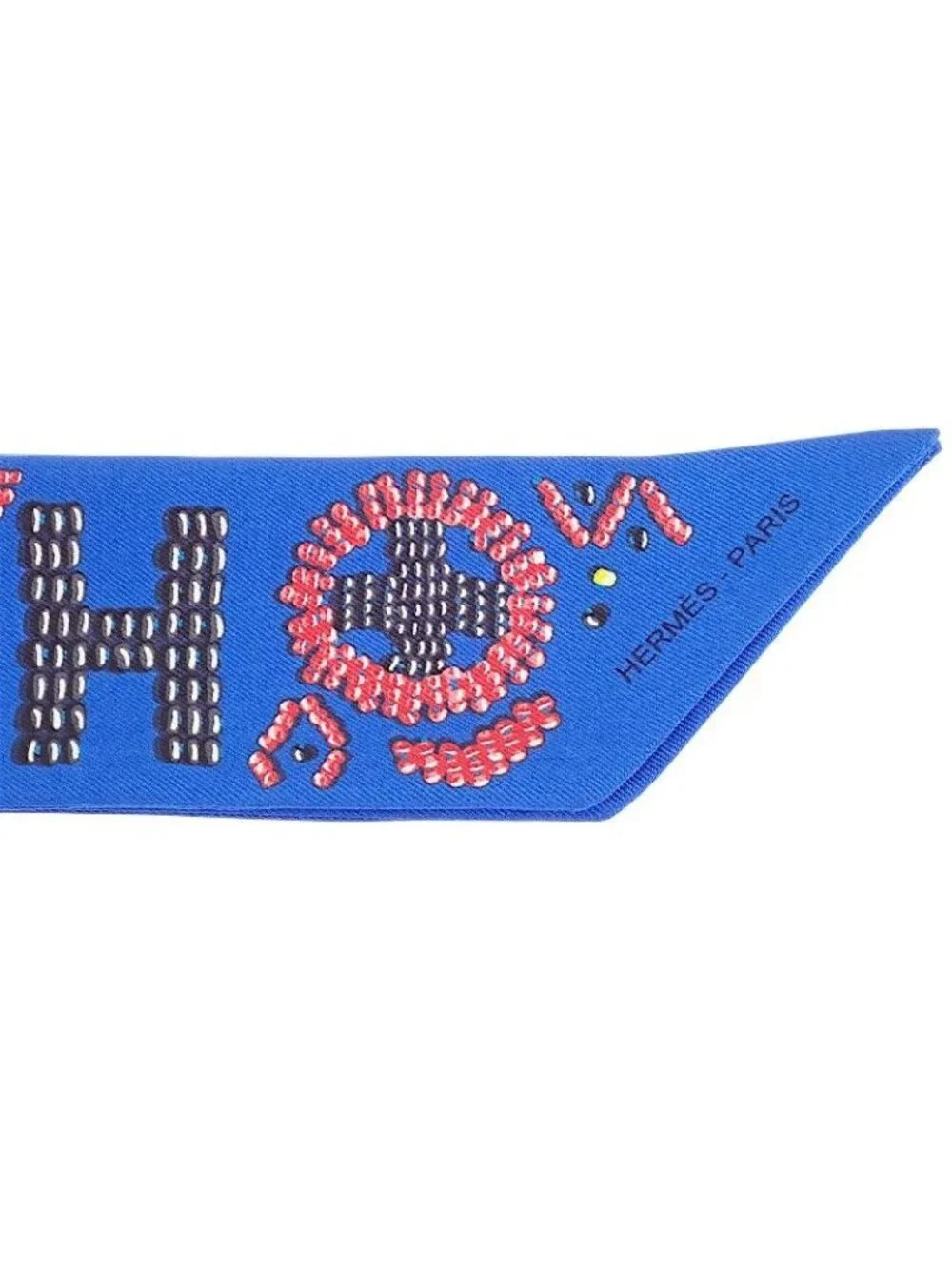Hermes Kelly en Perles Scarf Silk 100% Blue - Picture 7 of 9
